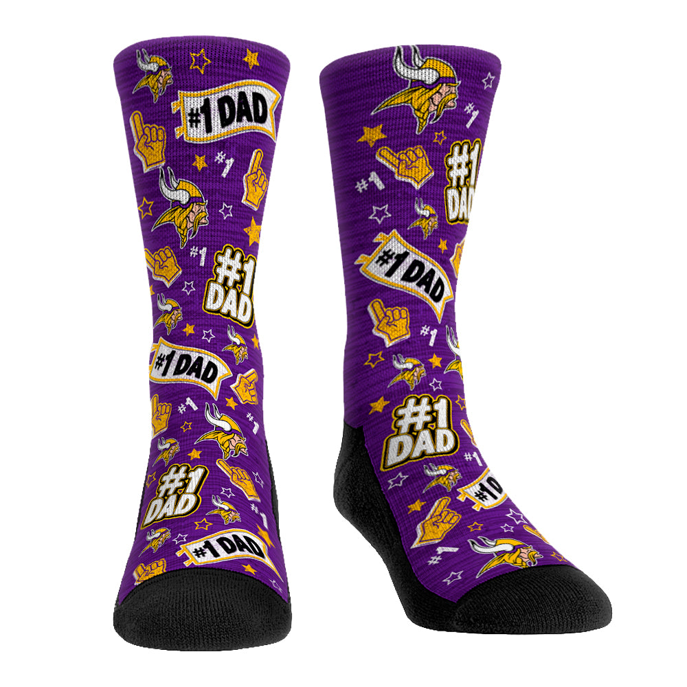Minnesota Vikings - #1 Dad | Rock 'Em Socks 1