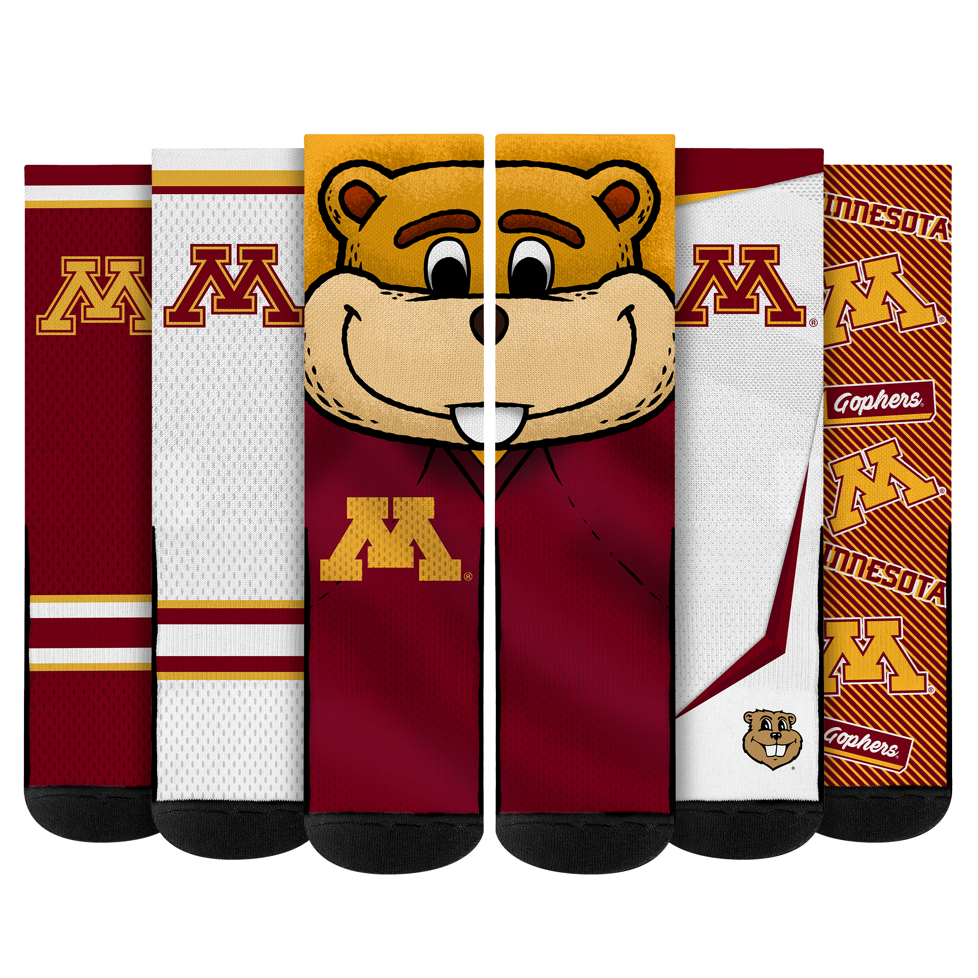 Minnesota Golden Gophers - Super Fan Bundle 5-Pack | Rock 'Em Socks