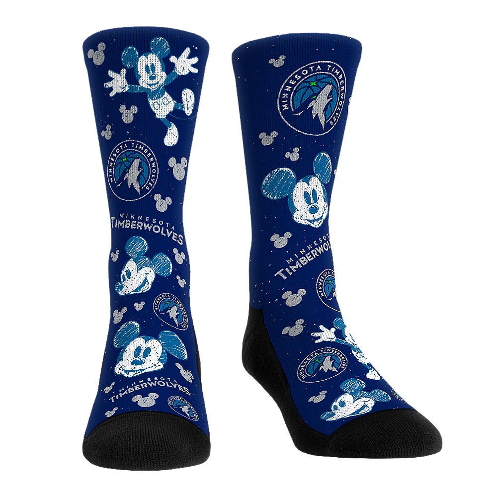 Minnesota Timberwolves - Disney  - Mickey Sketch | Rock 'Em Socks 1