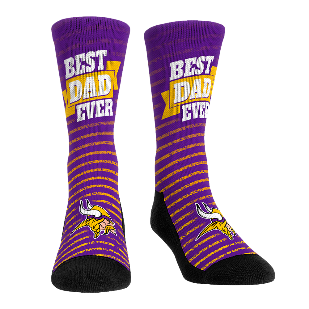 Minnesota Vikings - Best Dad Ever | Rock 'Em Socks 1