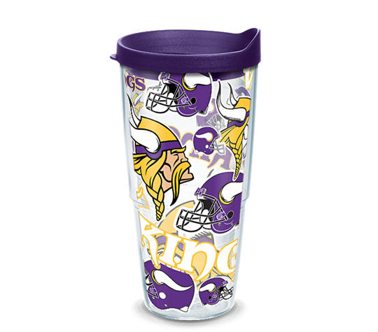Minnesota Vikings - All Over Wrap Plastic Tumbler 2