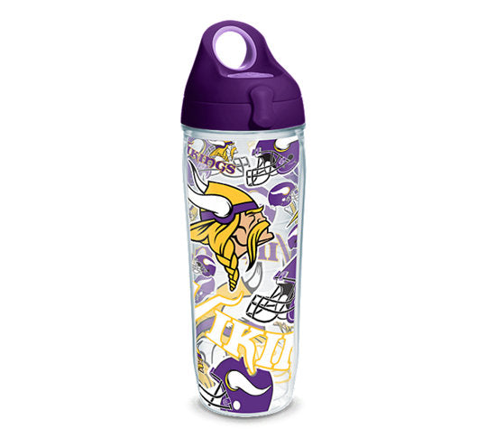 Minnesota Vikings - All Over Wrap Plastic Tumbler 3