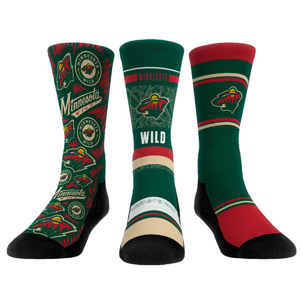 Minnesota Wild - 3-Pack | Rock 'Em Socks