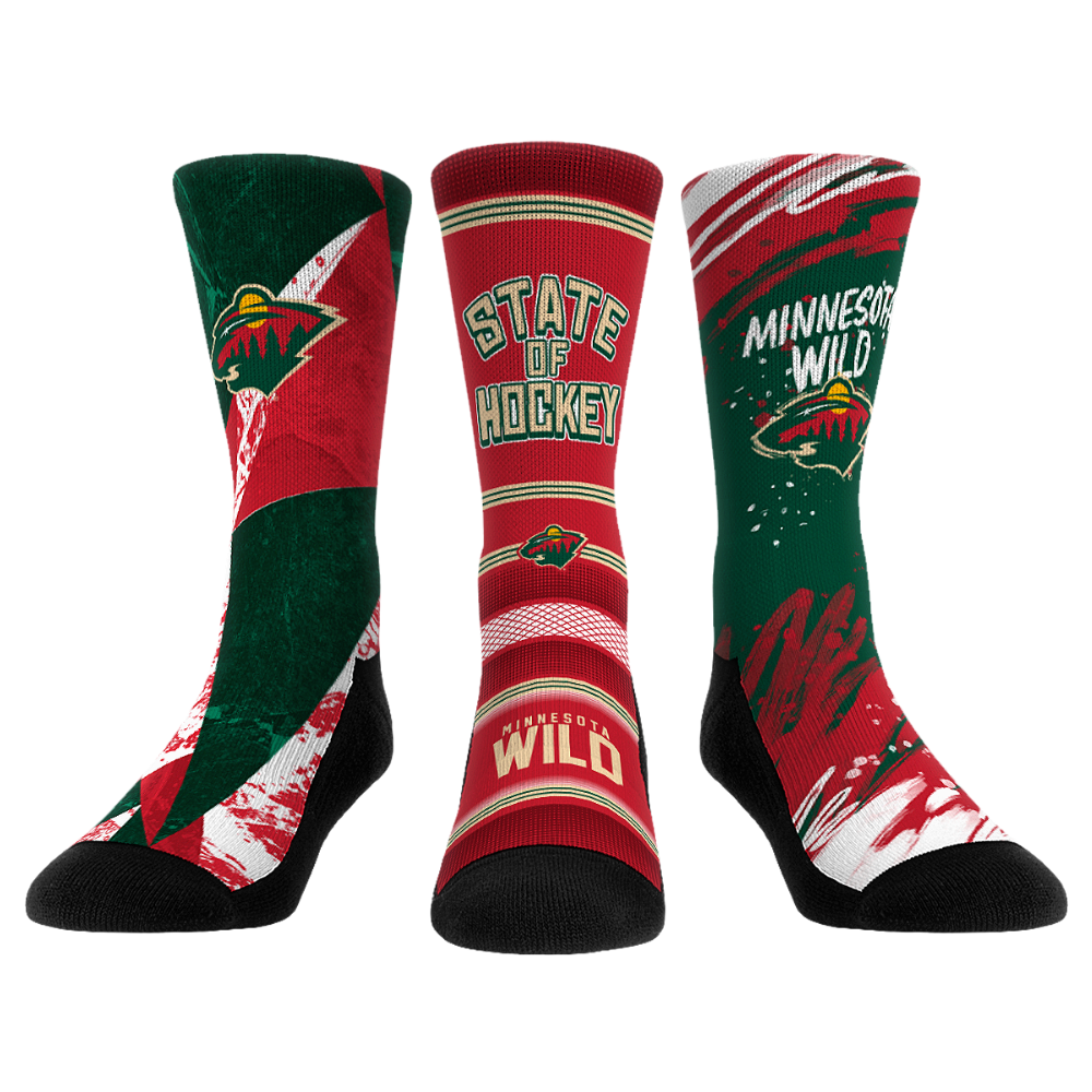 Minnesota Wild - Power Play 3-Pack | Rock 'Em Socks
