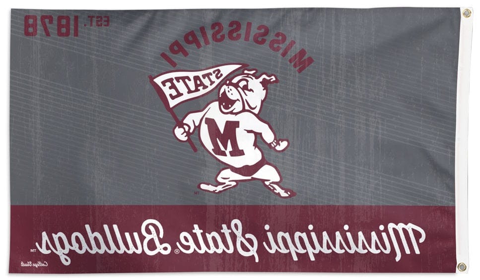 Mississippi State Bulldogs Flag 3x5 Vintage Logo
