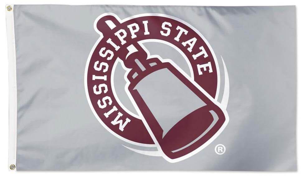 Mississippi State University Flag 3x5 Cowbell Logo