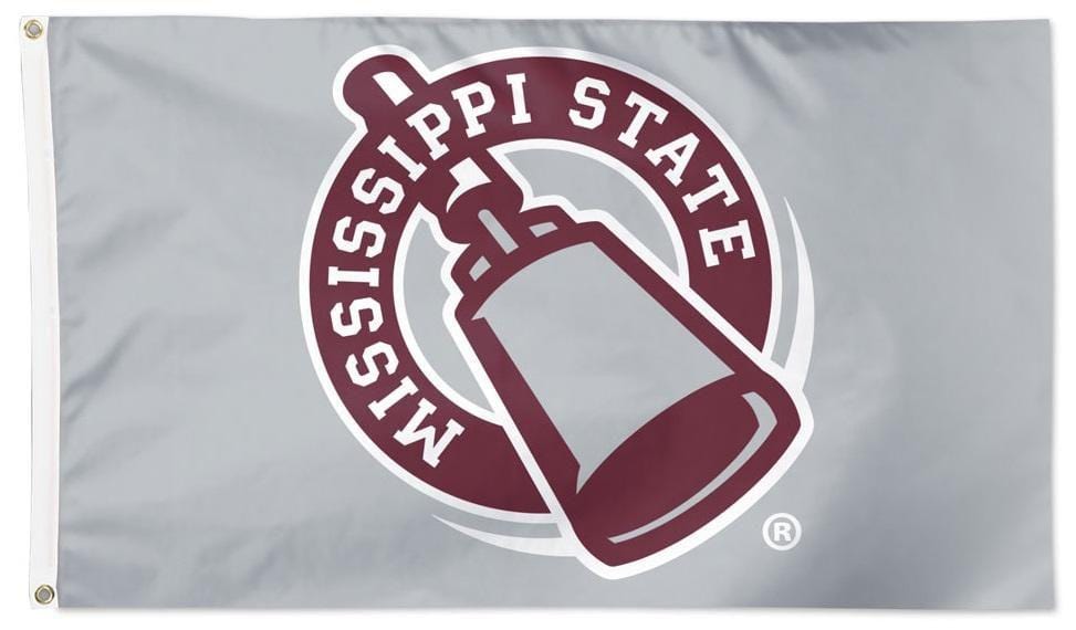 Mississippi State University Flag 3x5 Cowbell Logo