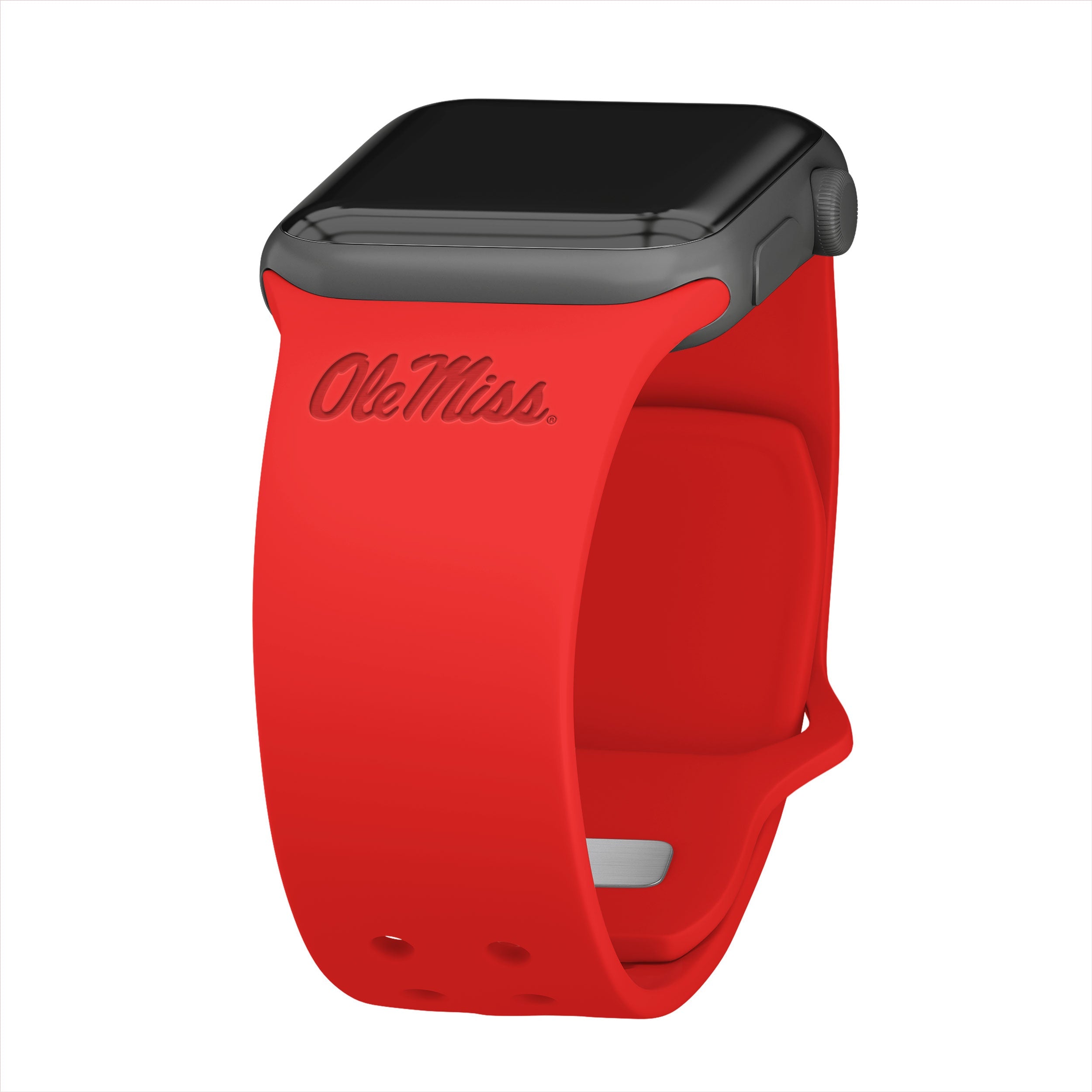 Mississippi Ole Miss Rebels Engraved Apple Watch Band 1