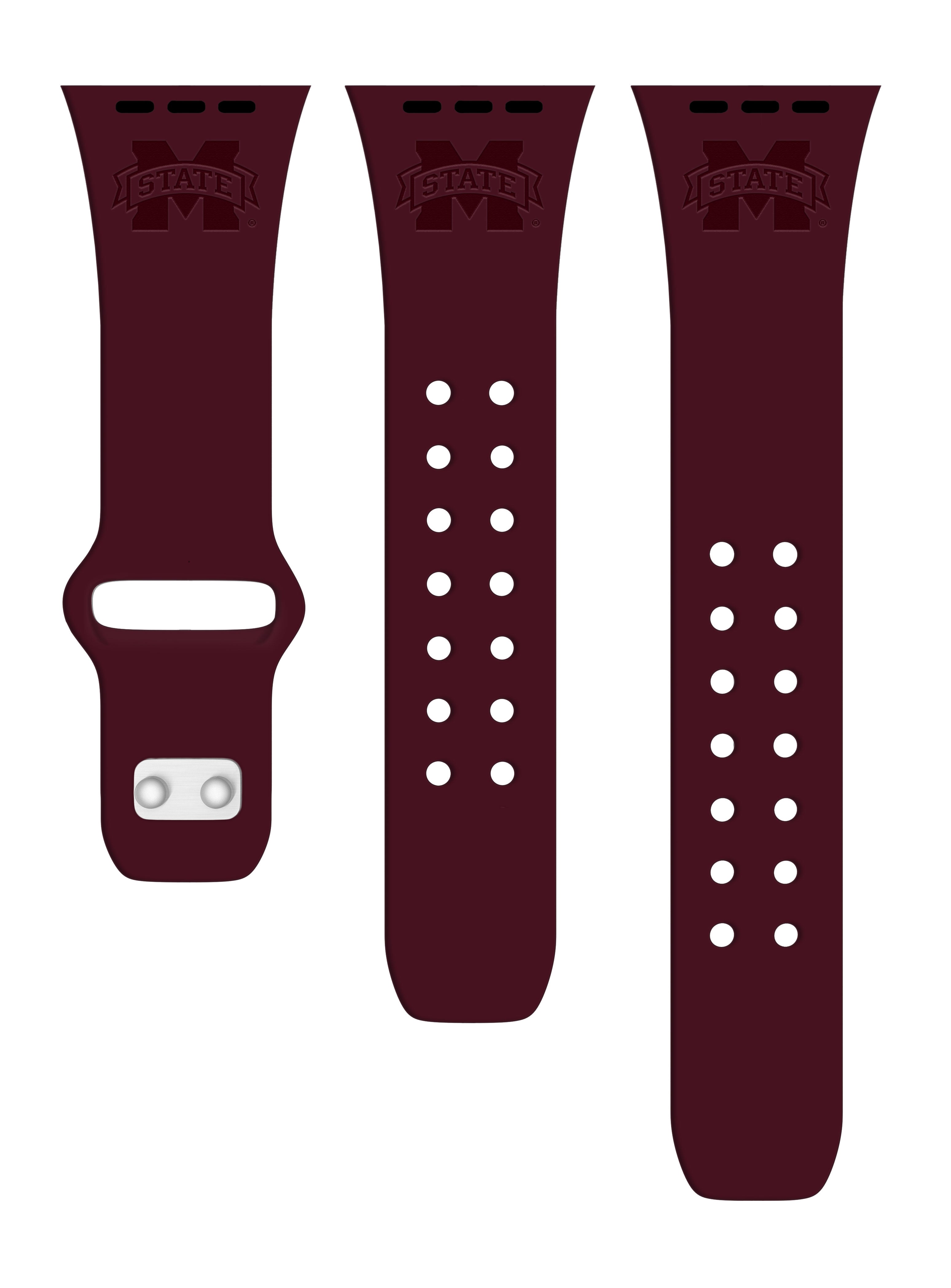 Mississippi State Bulldogs Engraved Apple Watch Band 3