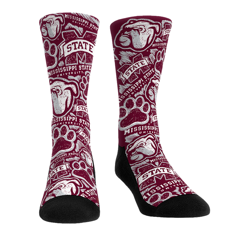 Mississippi State Bulldogs - Logo Sketch | Rock 'Em Socks 1