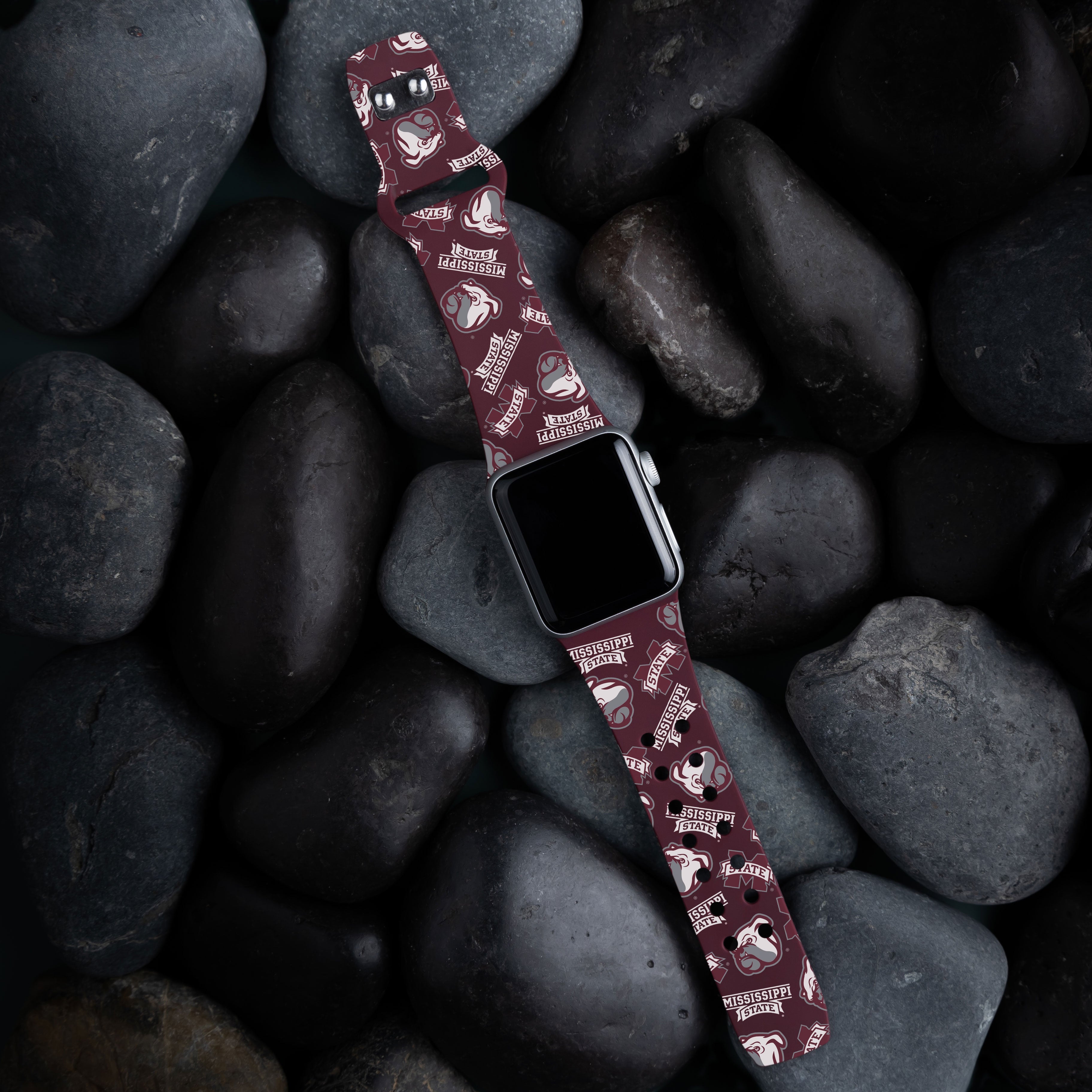 Mississippi State Bulldogs HD Apple Watch Band 10