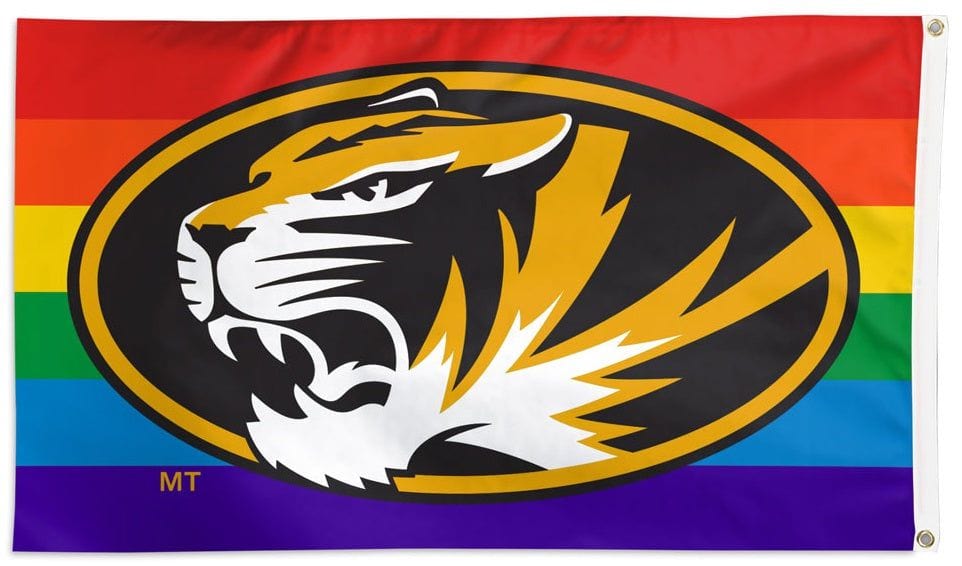 Missouri Tigers Flag 3x5 Rainbow Pride
