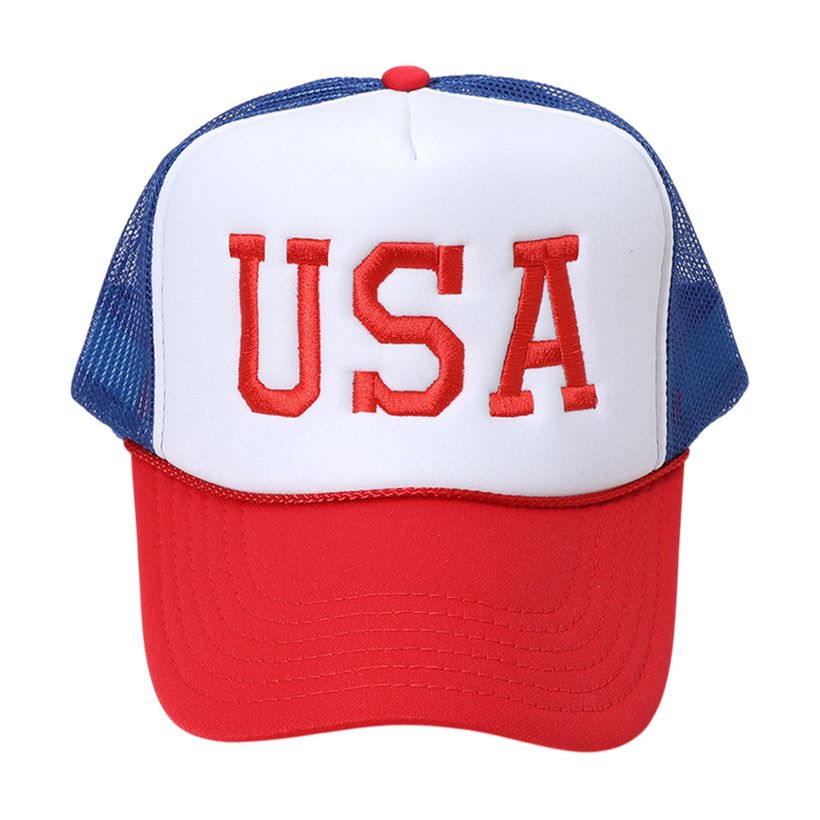 USA Embroidered Mesh Back Trucker Cap