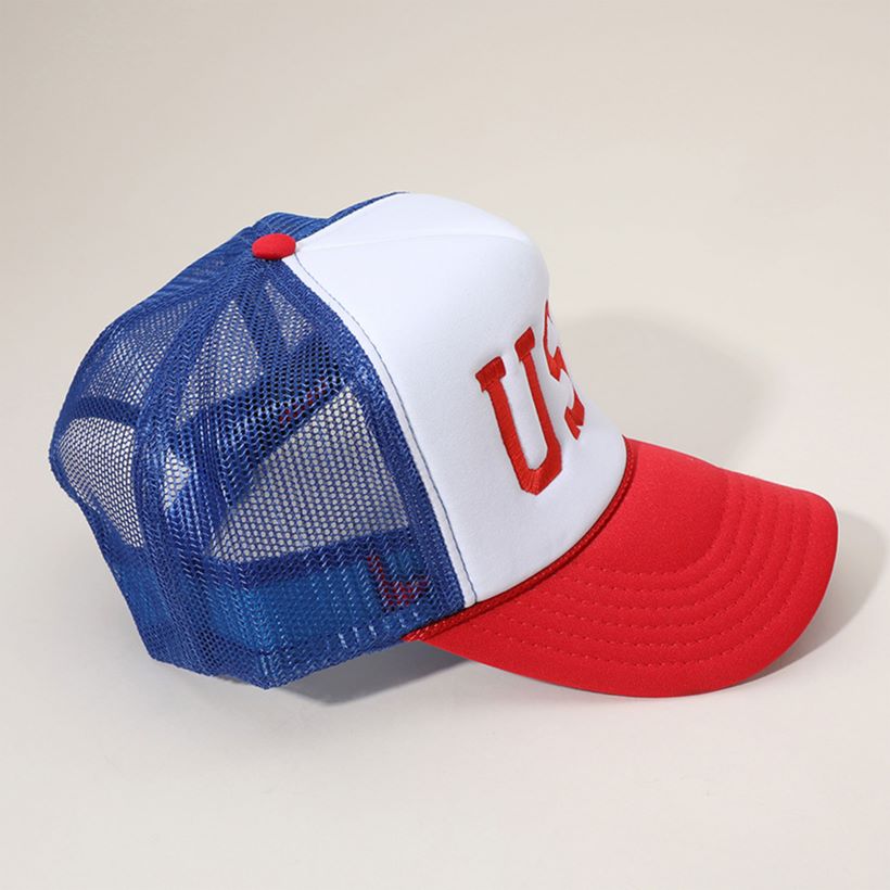 USA Embroidered Mesh Back Trucker Cap
