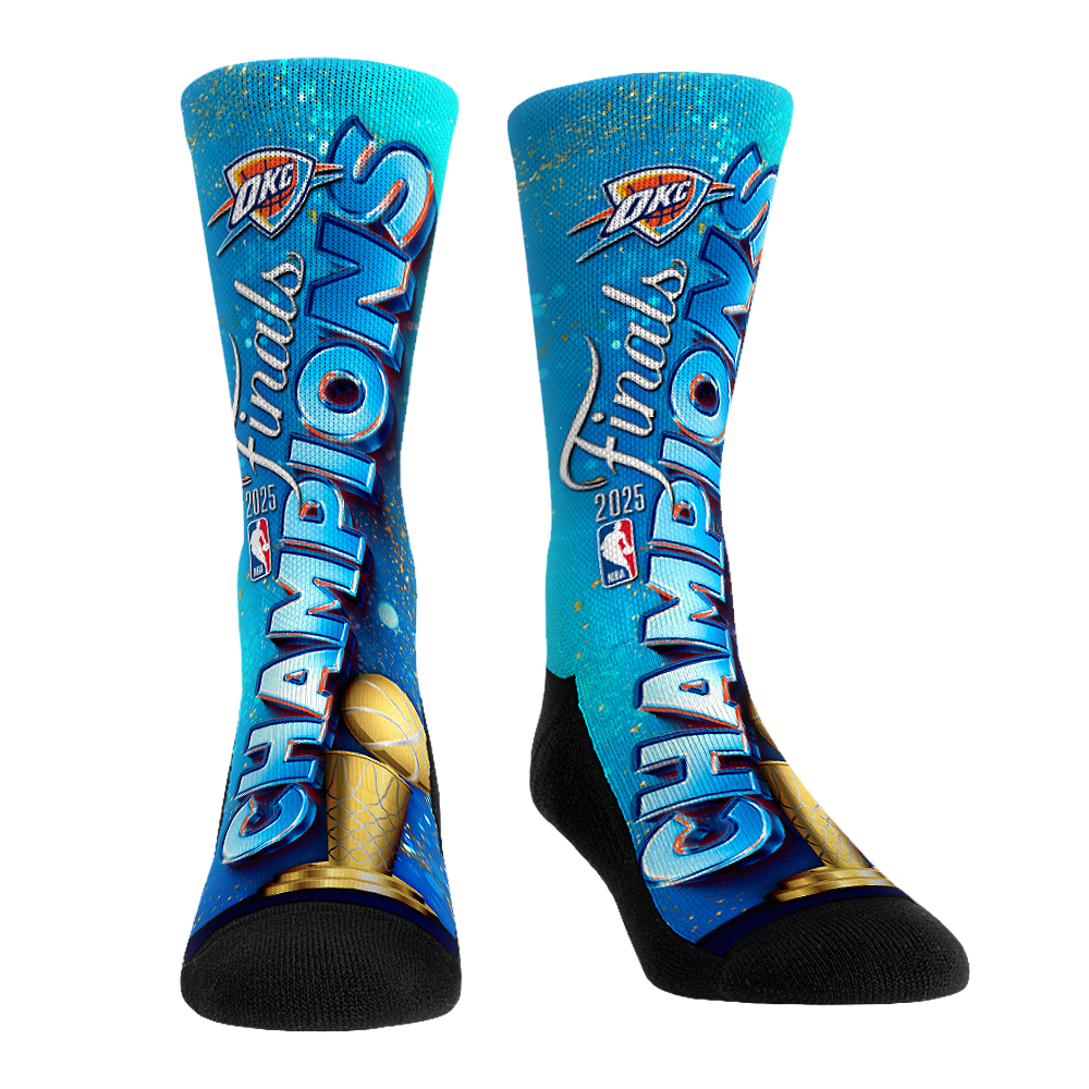 Oklahoma City Thunder - 2025 NBA Champions - Champs Glow | Rock 'Em Socks 1