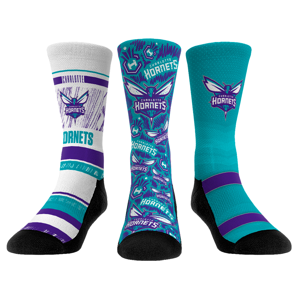 Charlotte Hornets - 3-Pack | Rock 'Em Socks 1
