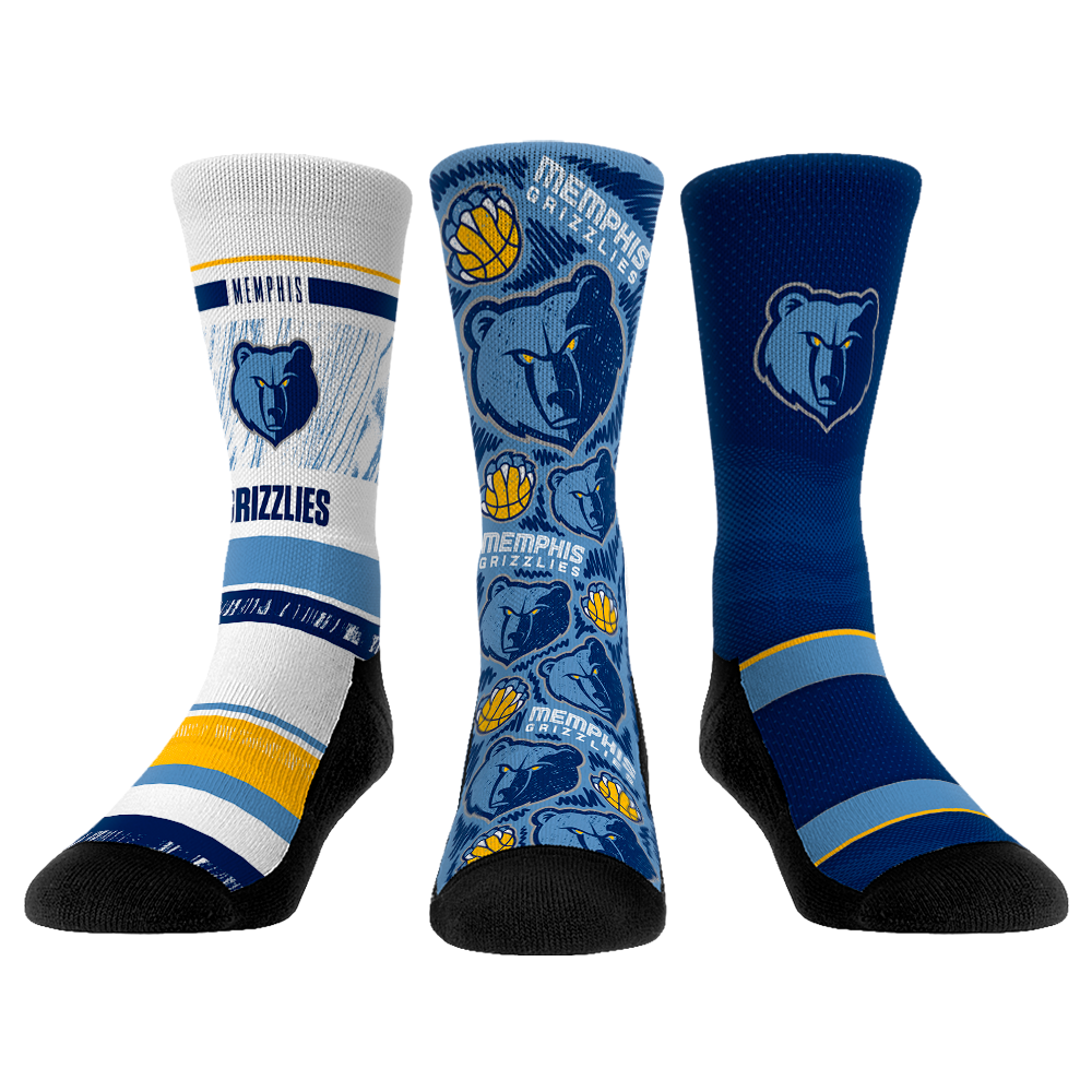Memphis Grizzlies - 3-Pack | Rock 'Em Socks 1