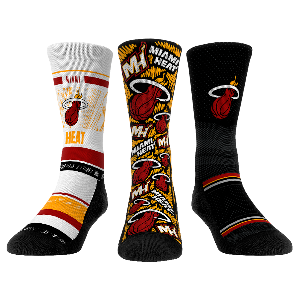 Miami Heat - 3-Pack | Rock 'Em Socks