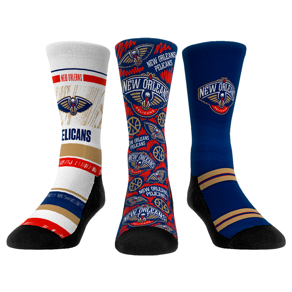 New Orleans Pelicans - 3-Pack | Rock 'Em Socks 1