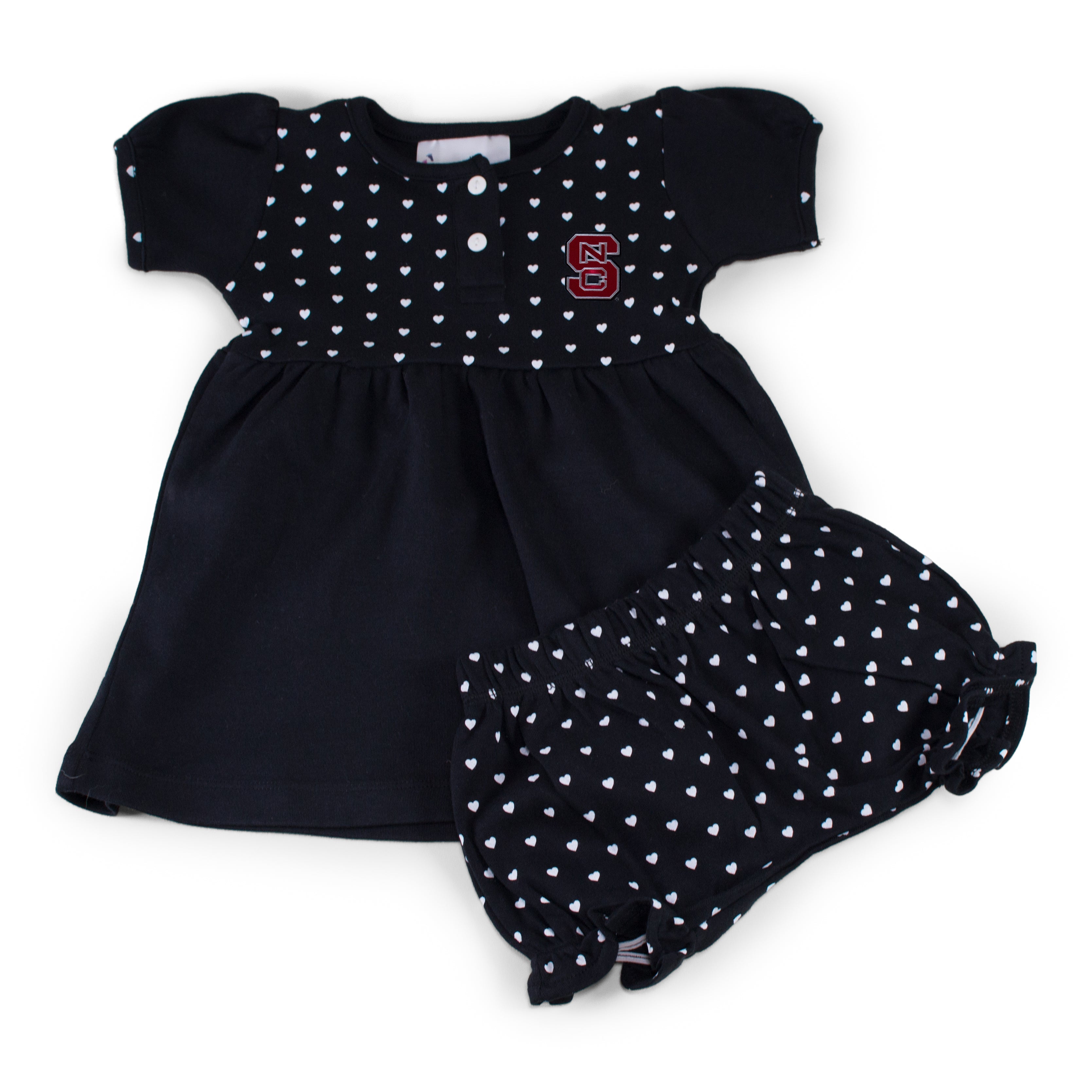 NC State Girl's Heart Dress with Bloomers