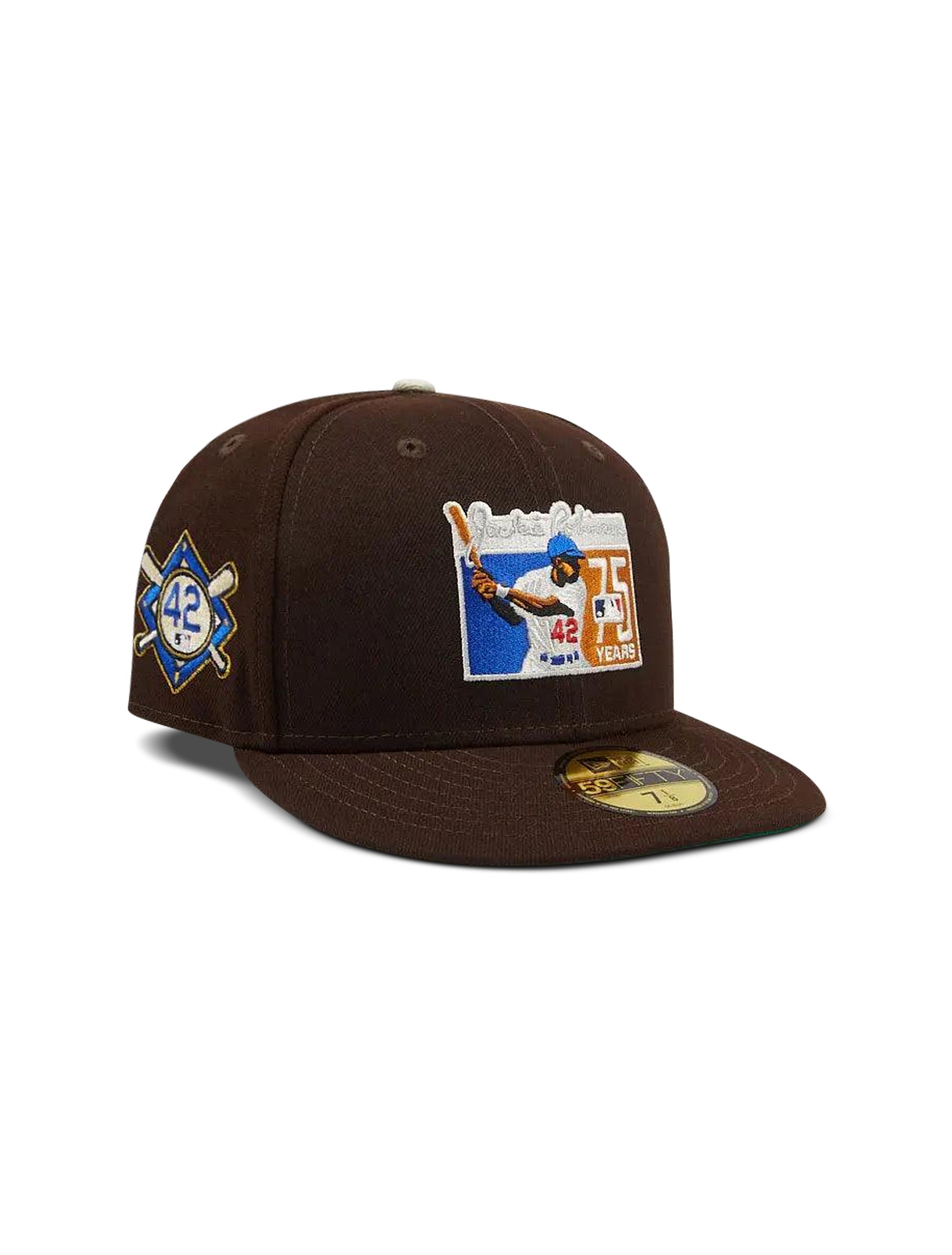 New Era 5950 LA Dodgers Jackie Robinson 75 Years Hat - Brown 1
