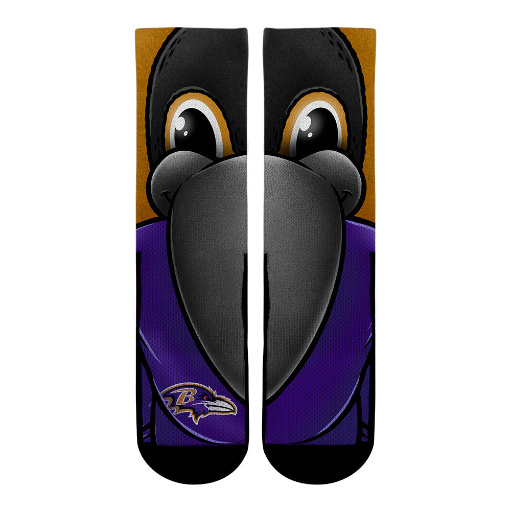 Baltimore Ravens - Split Face Mascot | Rock 'Em Socks