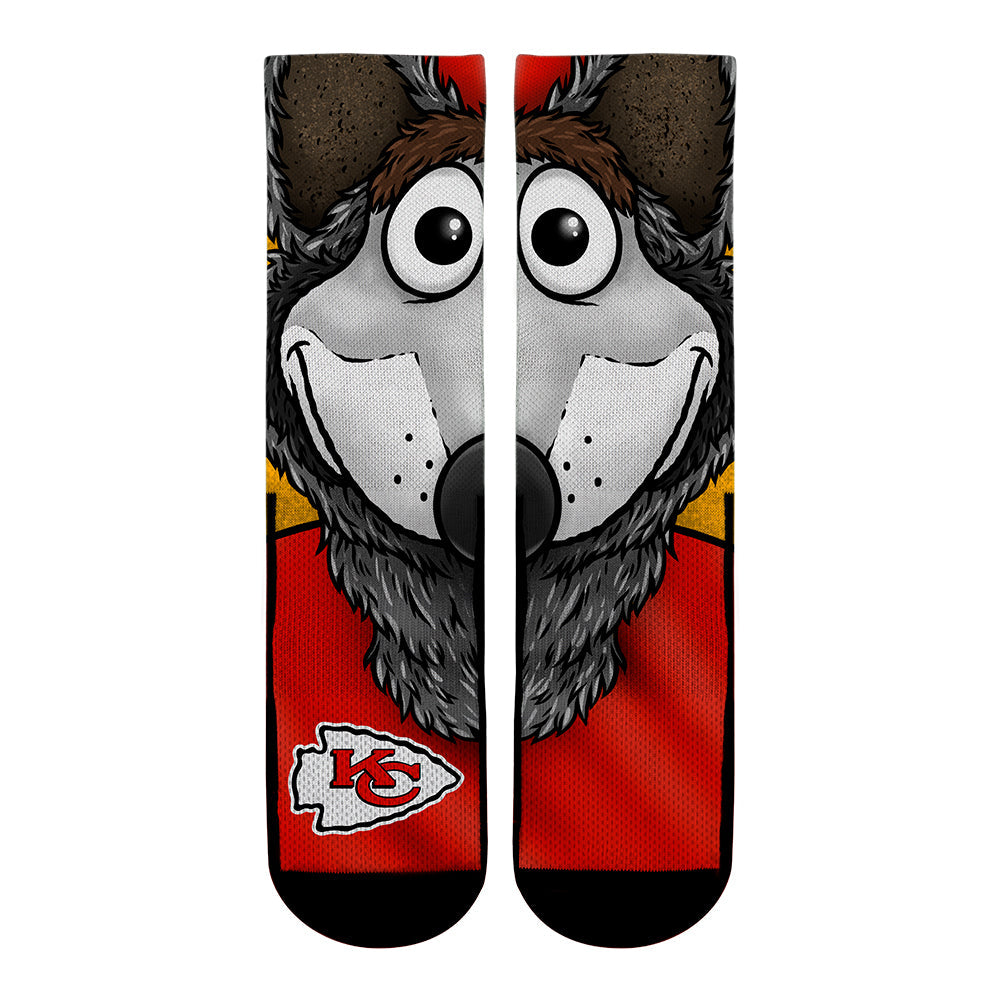 Kansas City Chiefs - Split Face Mascot | Rock 'Em Socks