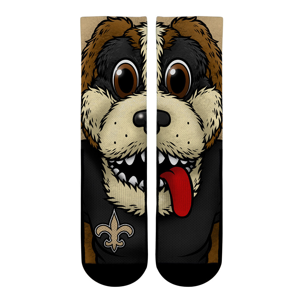 New Orleans Saints - Split Face Mascot | Rock 'Em Socks 1