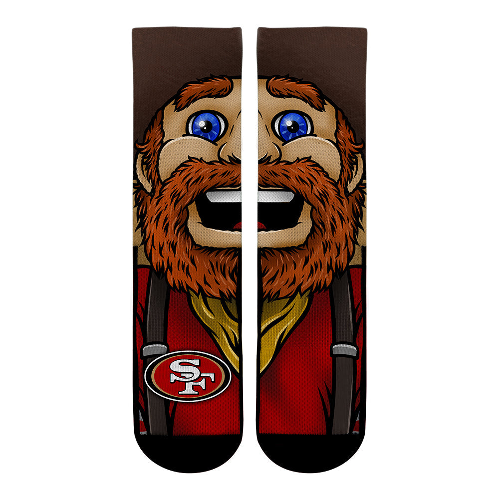 San Francisco 49ers - Split Face Mascot | Rock 'Em Socks