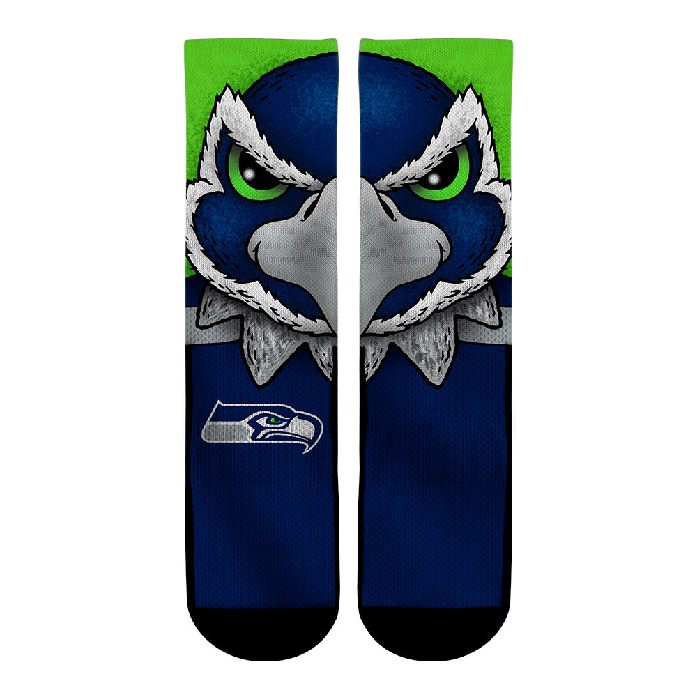 Seattle Seahawks - Split Face Mascot | Rock 'Em Socks