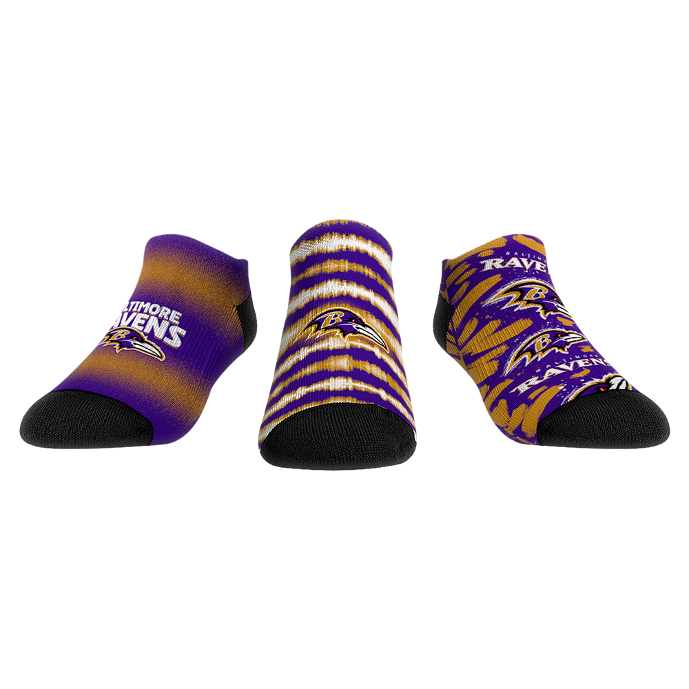 Baltimore Ravens - Low Cut - Make Some Noise (3-Pack) | Rock 'Em Socks