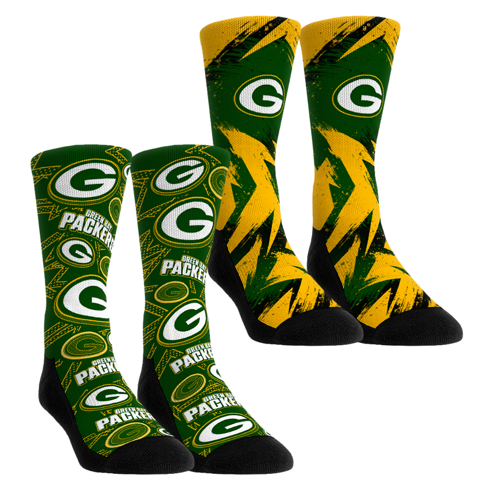 Green Bay Packers - Game Day 2-Pack | Rock 'Em Socks 1