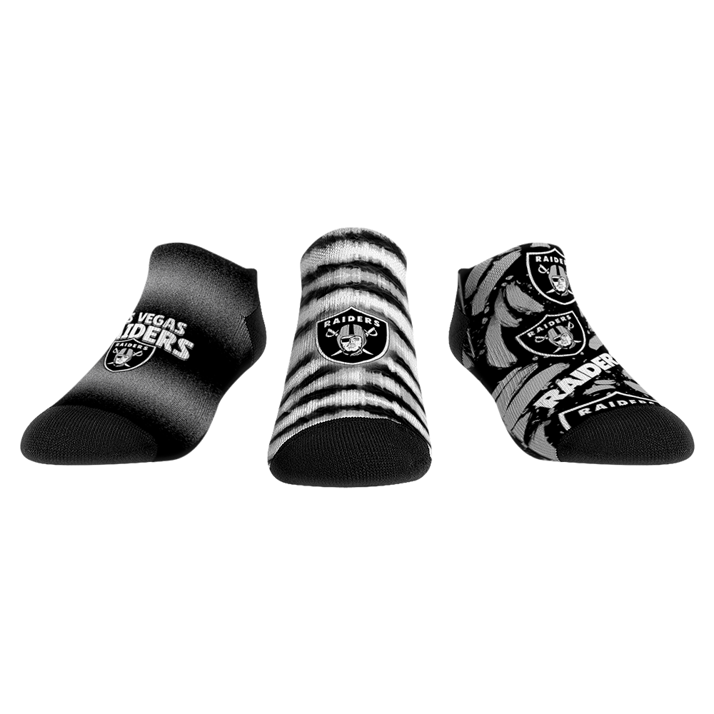 Las Vegas Raiders - Low Cut - Make Some Noise (3-Pack) | Rock 'Em Socks 1