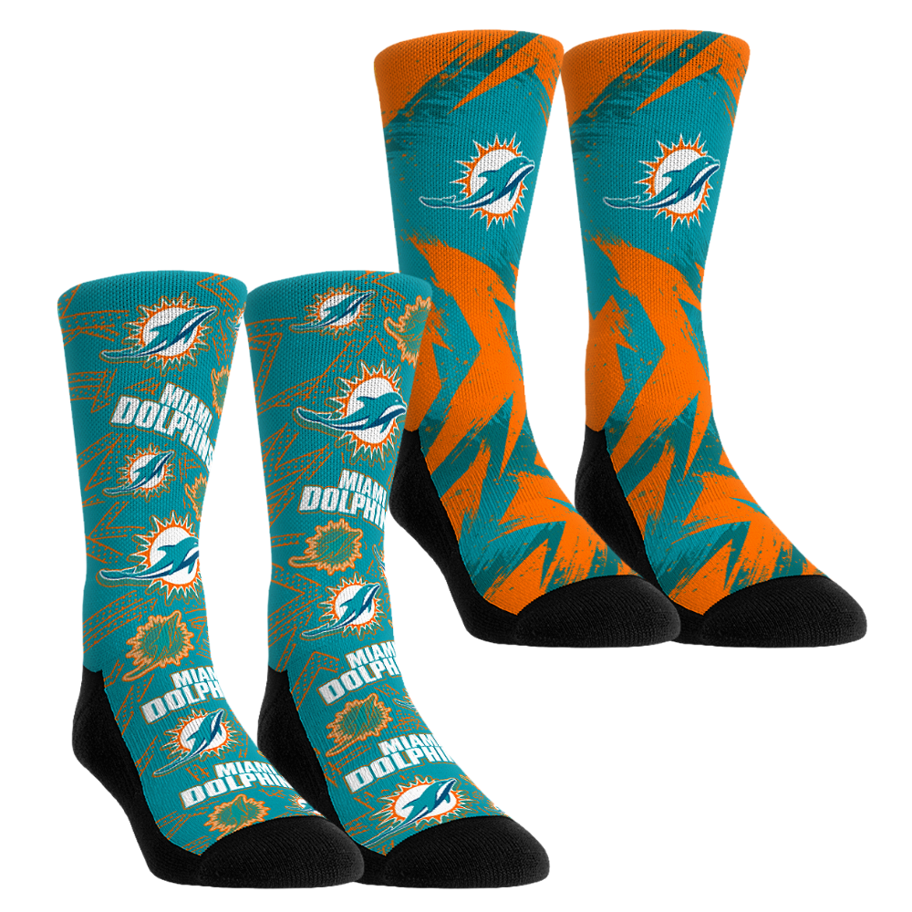 Miami Dolphins - Game Day 2-Pack | Rock 'Em Socks 1