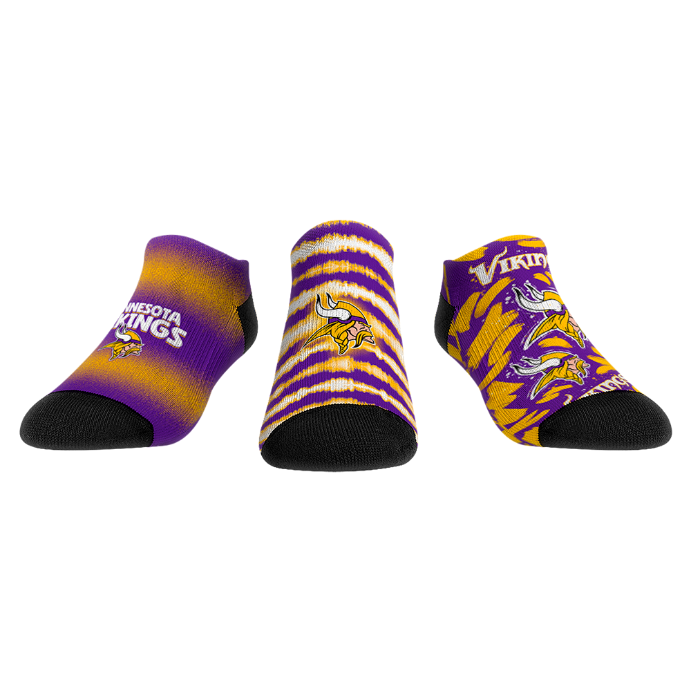 Minnesota Vikings - Low Cut - Make Some Noise (3-Pack) | Rock 'Em Socks 1