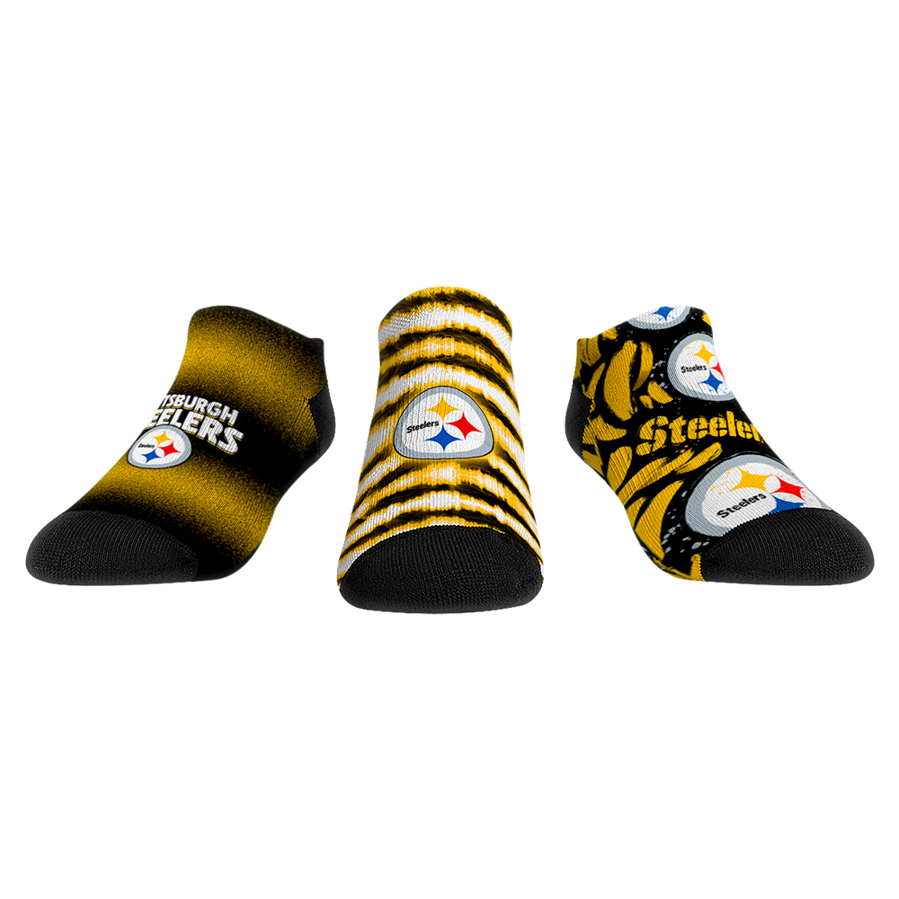 Pittsburgh Steelers - Low Cut - Make Some Noise (3-Pack) | Rock 'Em Socks 1