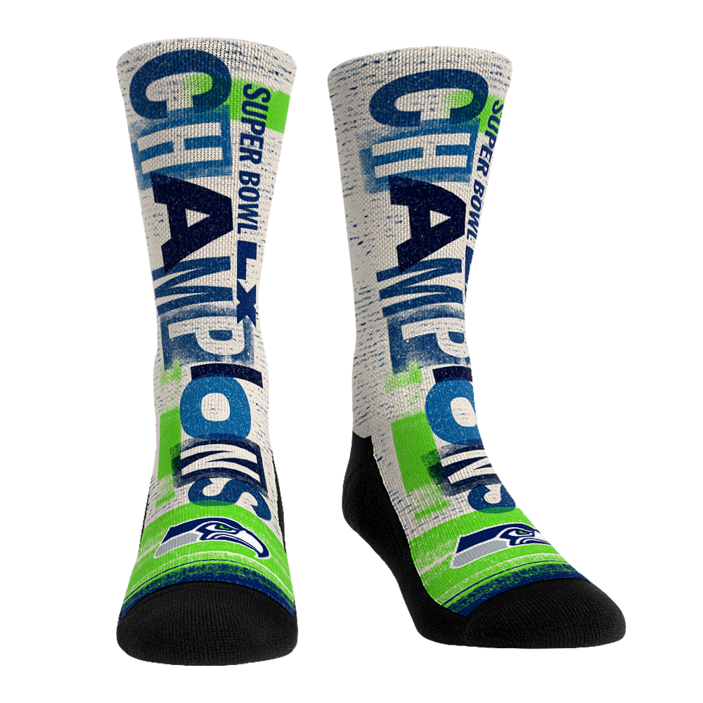 Seattle Seahawks - Super Bowl LX Champions - Letter Press | Rock 'Em Socks 1