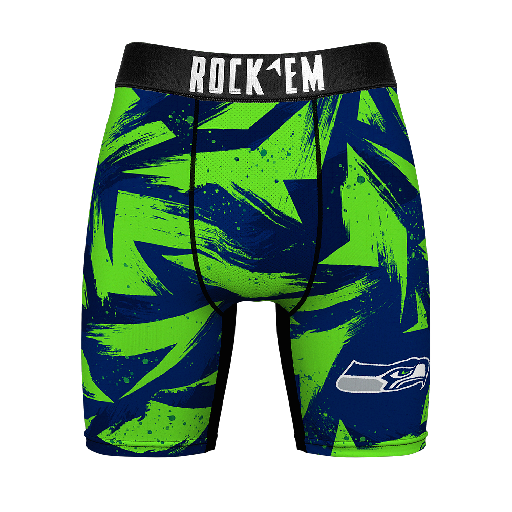 Boxer Briefs - Seattle Seahawks - Game Paint | Rock 'Em Socks 1