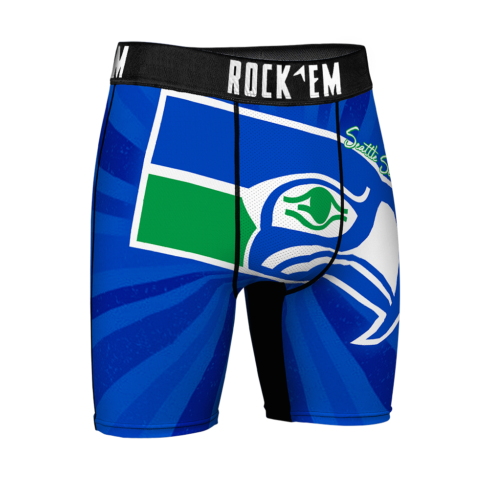 Boxer Briefs - Seattle Seahawks - Throwback Swirl | Rock 'Em Socks 2