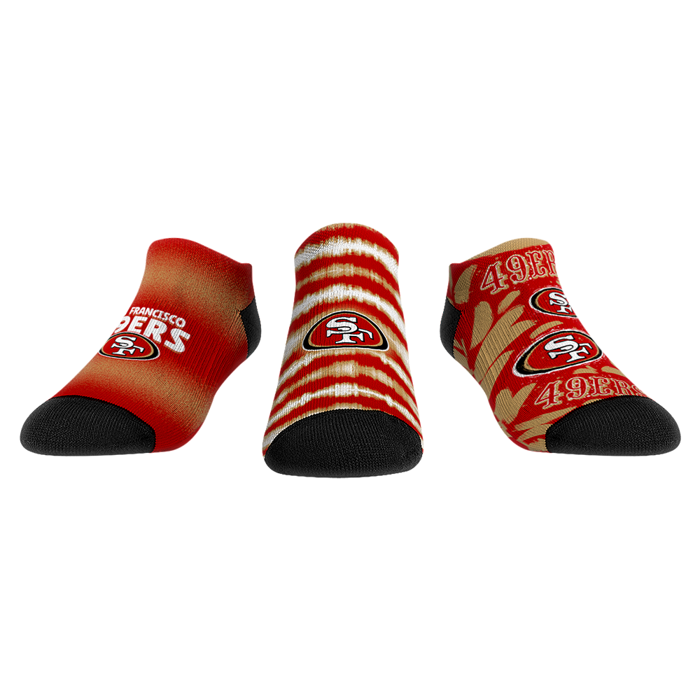 San Francisco 49ers - Low Cut - Make Some Noise (3-Pack) | Rock 'Em Socks 1