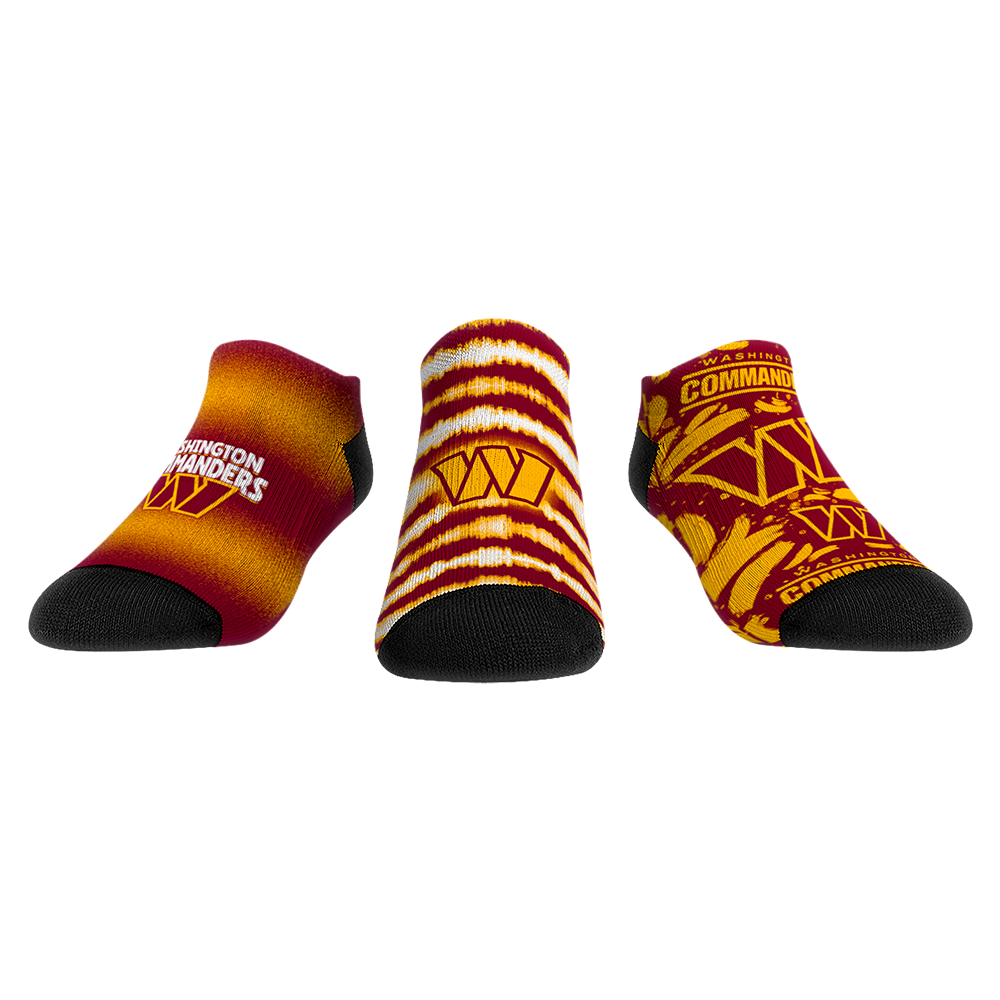 Washington Commanders - Low Cut - Make Some Noise (3-Pack) | Rock 'Em Socks