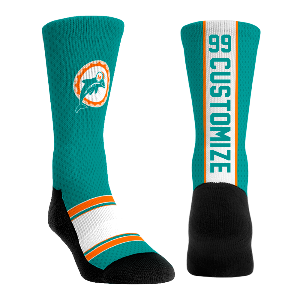 Miami Dolphins - Throwback Custom Jersey | Rock 'Em Socks 1