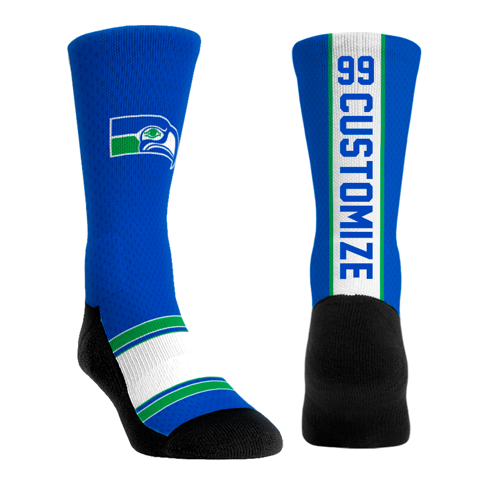 Seattle Seahawks - Throwback Custom Jersey | Rock 'Em Socks