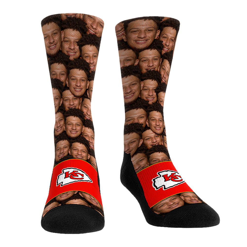 Patrick Mahomes - Kansas City Chiefs - Face Repeat | Rock 'Em Socks
