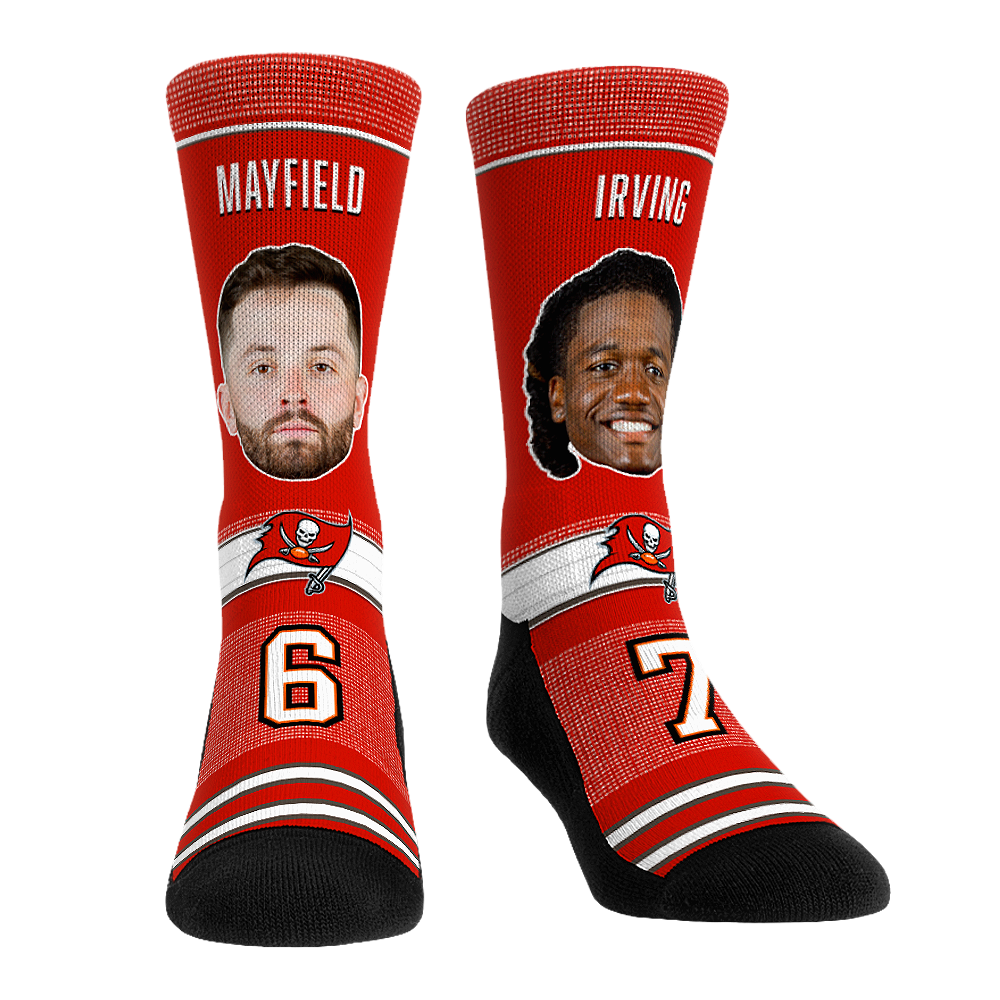 Baker Mayfield & Bucky Irving - Tampa Bay Buccaneers  - Teammates | Rock 'Em Socks