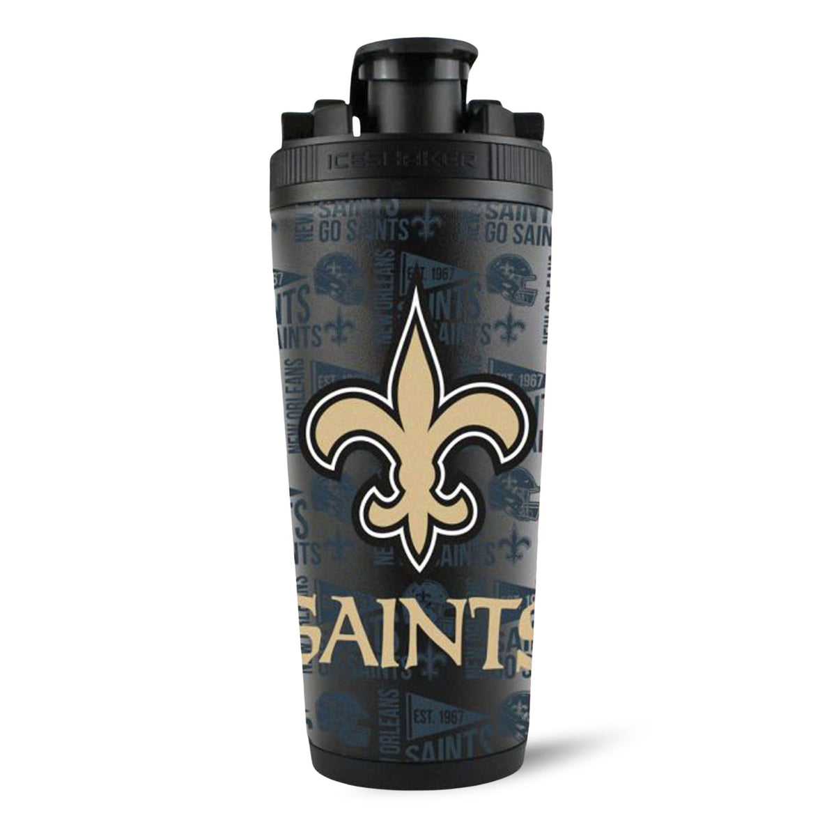 Officially Licensed New Orleans Saints 26oz Ice Shaker 16