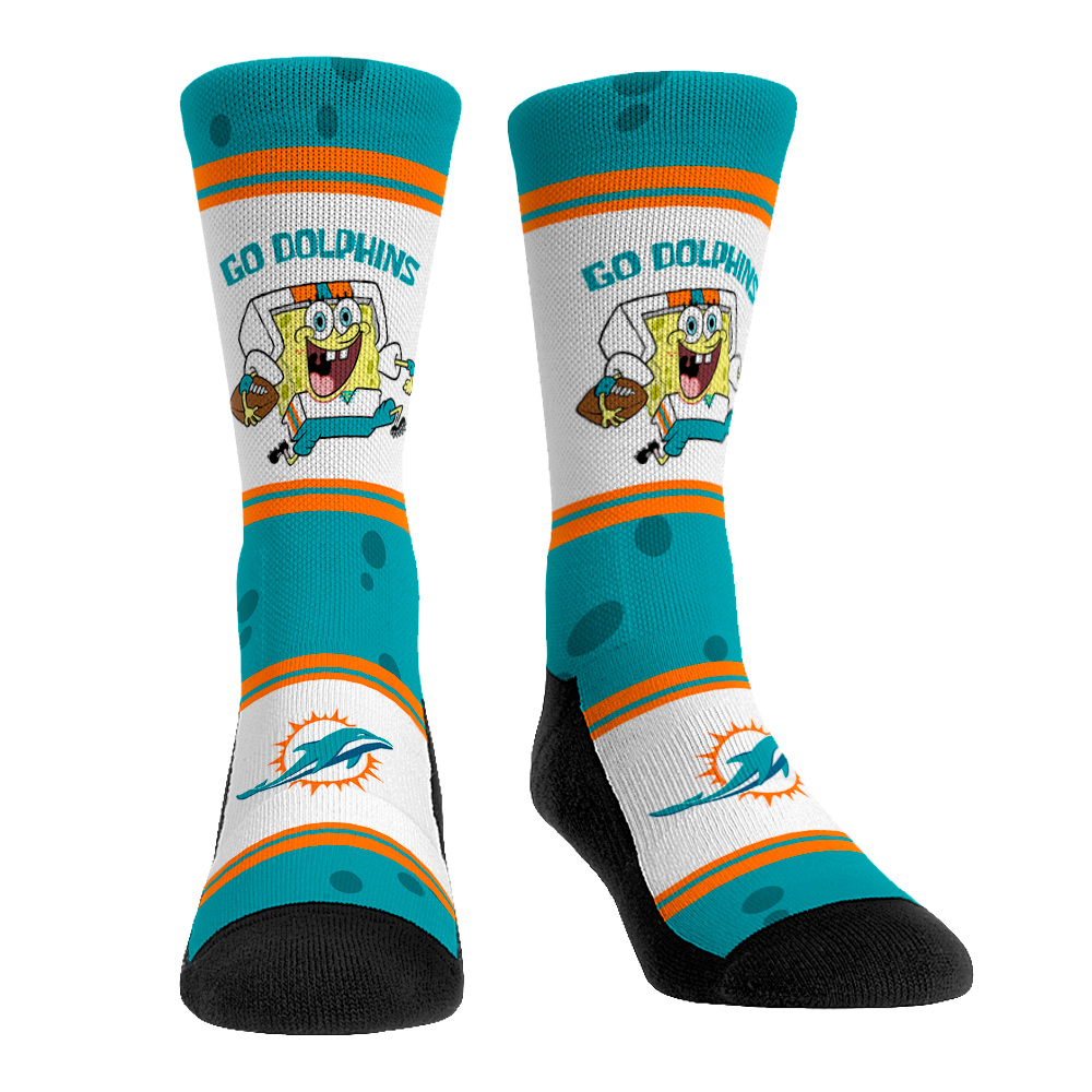Miami Dolphins - SpongeBob SquarePants  - Team Up | Rock 'Em Socks 1