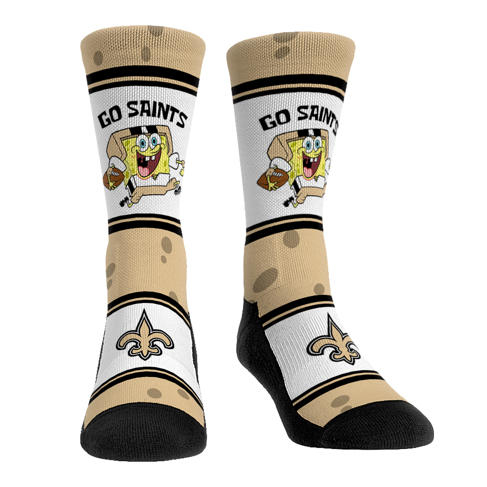 New Orleans Saints - SpongeBob SquarePants  - Team Up | Rock 'Em Socks 1