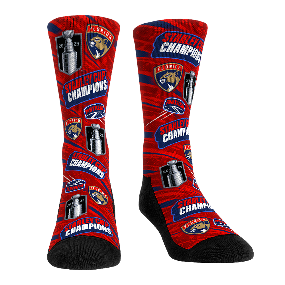 Florida Panthers - Stanley Cup 2025 Champs - All-Over | Rock 'Em Socks
