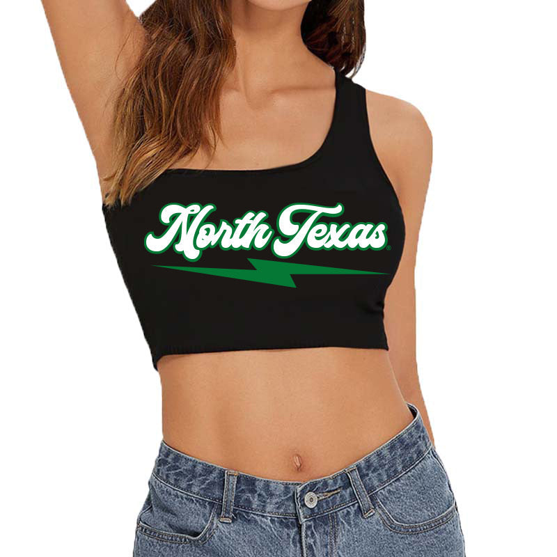 North Texas Mean Green One Shoulder Top | lojobands 3
